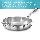 Hawkins SS Frying Pan PSF26, Stainless Steal, Induction Compatible, Tri-ply PRO, 26 cm