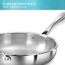 Hawkins SS Frying Pan PSF26, Stainless Steal, Induction Compatible, Tri-ply PRO, 26 cm