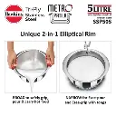 Hawkins SS Tri-ply Metro Patila 5 Litre SSP50S, Induction Compatible, Sauce Pan, Stainless Steal with SS Lid