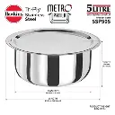 Hawkins SS Tri-ply Metro Patila 5 Litre SSP50S, Induction Compatible, Sauce Pan, Stainless Steal with SS Lid