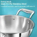 Hawkins SS Tri-ply PRO Deep-Fry Pan PSK25S, Induction Compatible,Stainless Steel,2.5 Litre with SS Lid