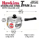 Hawkins Stainless Steel T Pan SST20,2 Litre, Induction Compatible