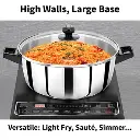 Hawkins SS Cook n Serve Casserole SSCB50G, 5 Litre, Stainless Steal, Induction Compatible  with Glass Lid
