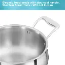 Hawkins SS Tri-ply PRO Handi PSH30S, Stainless Steal, Induction Compatible, 3 Litre with SS Lid