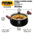 Futura Cook-n-Serve Handi, IACH30G, Induction Compatible Hard Anodised  3 Litre