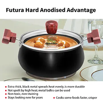 Futura Cook-n-Serve Handi, IACH30G, Induction Compatible Hard Anodised  3 Litre