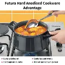 Futura Handi Saucepan AH3S Hard Anodised  3 Litre with Hard Anodised Lid (4.06 mm Thick)