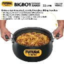Futura Nonstick Biryani Handi NBH12, 12 Litre with Hard Anodised Lid (4.06 mm Thick)