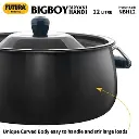Futura Nonstick Biryani Handi NBH12, 12 Litre with Hard Anodised Lid (4.06 mm Thick)