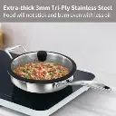 Futura Nonstick PRO Frying Pan 26 cm PSNF26G, Induction Compatible, Stainless Steal Tri-ply Sheilded 