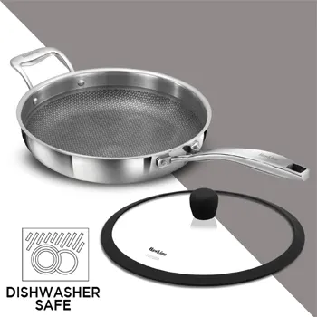 Futura Nonstick PRO Frying Pan 26 cm PSNF26G, Induction Compatible, Stainless Steal Tri-ply Sheilded 