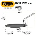Futura Roti Tava IART26, 26cm, Induction Compatible, Hard Anodised  (4.88 mm Thick)