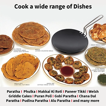 Futura Roti Tava IART26, 26cm, Induction Compatible, Hard Anodised  (4.88 mm Thick)