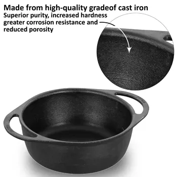 Futura Cast Iron Baby Casserole CIC125G with Glass lid 1.25 Litre