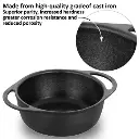 Futura Cast Iron Baby Casserole CIC125G with Glass lid 1.25 Litre