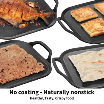 Futura Cast Iron Square Chapati Tava CIST26 26 cm 