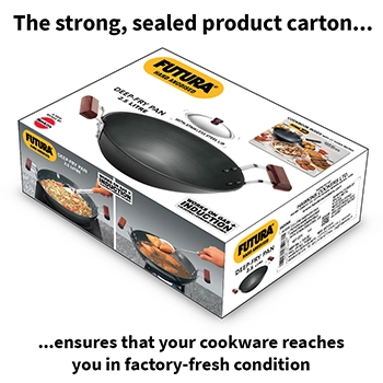 Hawkins Deep-Fry Pan IAD25S, Induction Compatible, Hard Anodised 2.5 Litre with Stainless Steel Lid (Flat Bottom, 4.06 mm Thick)