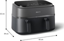 PHILIPS AIRFYER, NA350/00, 3000 series Dual Basket Airfryer 9L  - 2750 W 