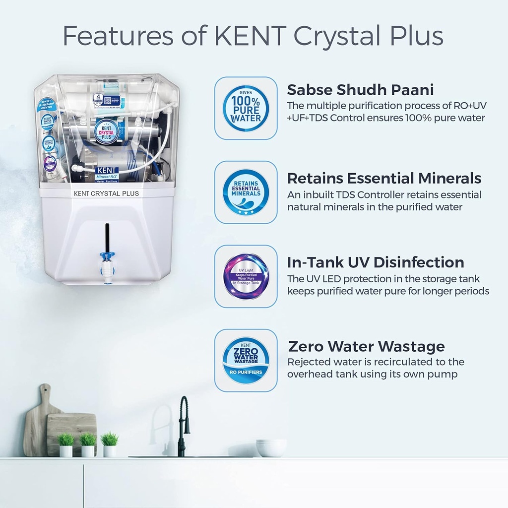 Kent Crystalplus Mineral RO Water Purifier 