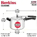 Hawkins Pressure Cooker ICL40 Classic 4 Litre 