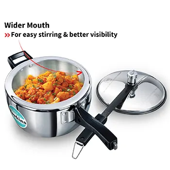 Hawkins Pressure Cooker HSST35 Tri-Ply Stainless Steel 3.5 Litre (Works on Gas+Induction)