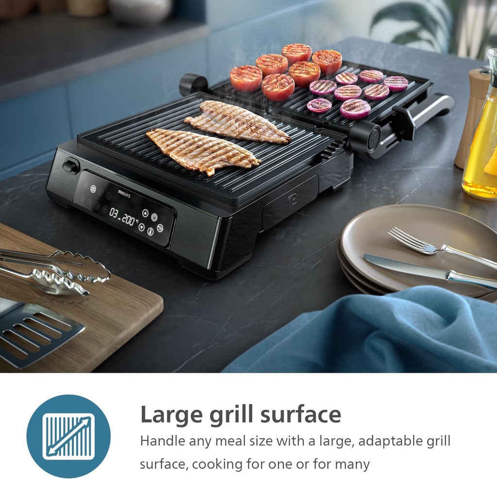 PHILIPS CONTACT GRILL HD6307/70, DIGITAL, SS 