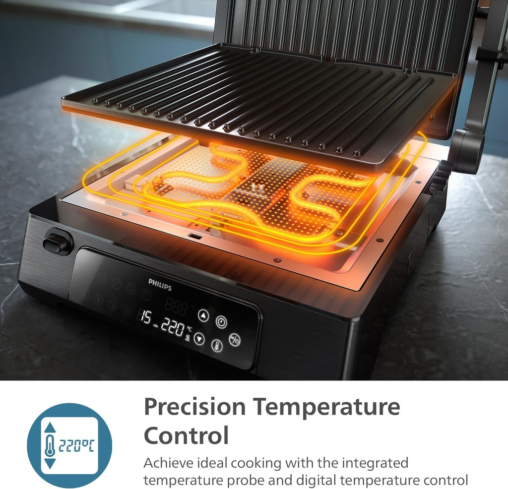 PHILIPS CONTACT GRILL HD6307/70, DIGITAL, SS 