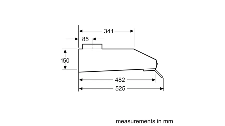 BOSCH BI HOOD DHU665CGB 60CM SS UNDER CABINET