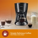 Philips Drip Coffee Maker HD7432/20, 0.6 L, Ideal for 2-7 cups, 750W, Black, Medium