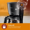 Philips Drip Coffee Maker HD7432/20, 0.6 L, Ideal for 2-7 cups, 750W, Black, Medium