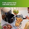 PHILIPS Air Fryer HD9200/90, 1400W, 4.1 Liter, with Rapid Air Technology (Black), Large