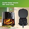 PHILIPS Air Fryer HD9200/90, 1400W, 4.1 Liter, with Rapid Air Technology (Black), Large