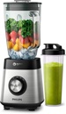 PHILIPS Series 5000 Blender, Metallic, 1000W metal, variable speed, 2l glass jar, 1 tumbler, problend 6, pulse button HR3573/91. 2 years warranty