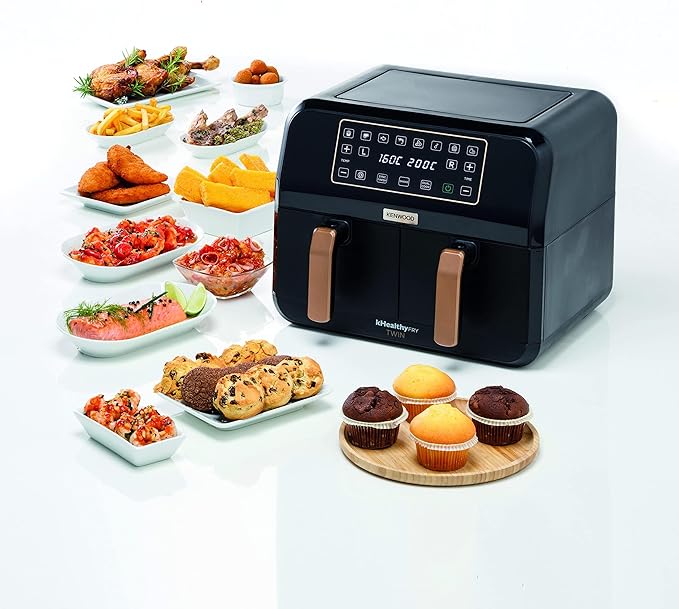 KENWOOD HFP70.000BK DUAL AIR FRYER - 4L+4L