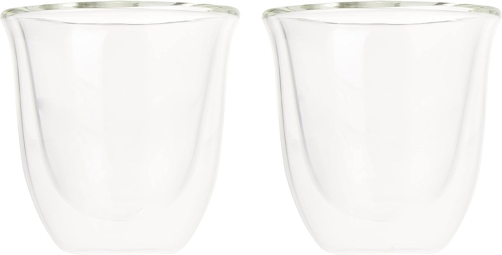 DELONGHI DOUBLE WALL ESPRESSO GLASSES, DLSC310 90 ML, SET OF 2