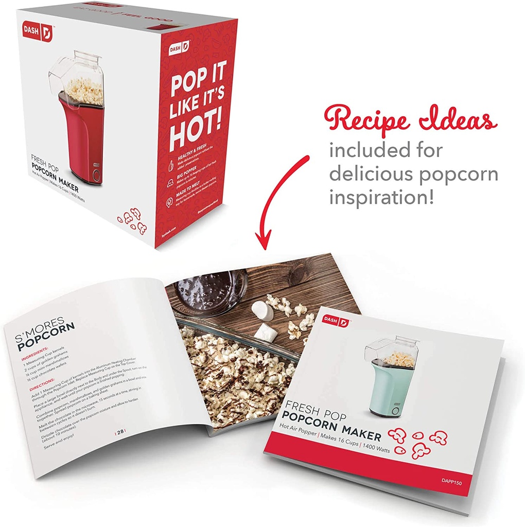 Dash DAPP150V2RD04 Popcorn Popper - Red