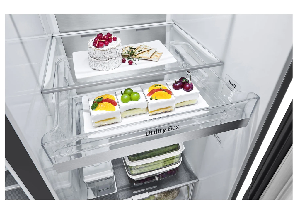 LG GC-X257CQES Side by Side Fridge, 635 L - InstaView, UVnano™ Dispenser, HygieneFresh+™