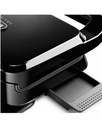 DELONGHI SW12A.BK SANDWICH MAKER, DEDICATED APP, ERGONOMIC HANDLE, GREASE TRAY, NON-SLIP FEET, DISHWASHER SAFE PLATES, SMALL AND COMPACT, ‎29X25X10.5 CM
