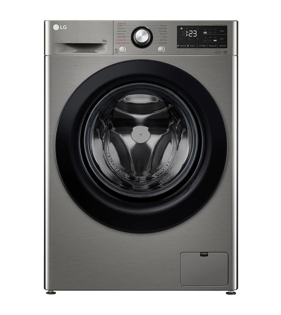 LG F4R3VYG6P Front Load Washing Machine, 9KG - AI DD Technology, Steam Technology, Wi-Fi ThinQ™