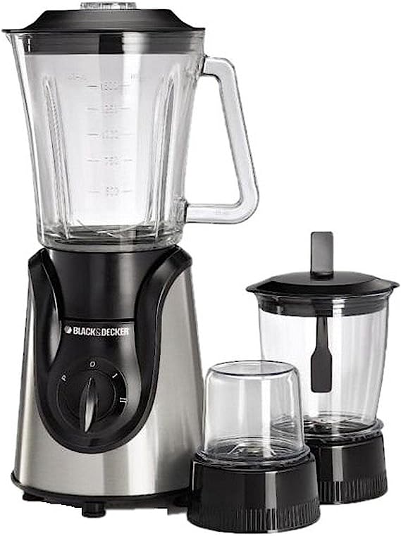 [35401024] BLACK & DECKER BX600G-B5 600W GLASS BLENDER WITH 2 MILLS