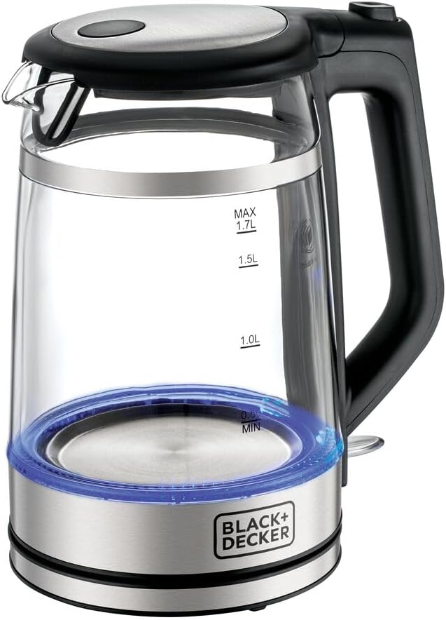 BLACK & DECKER DOUBLE WALL GLASS CORDLESS KETTLE GK220-B5