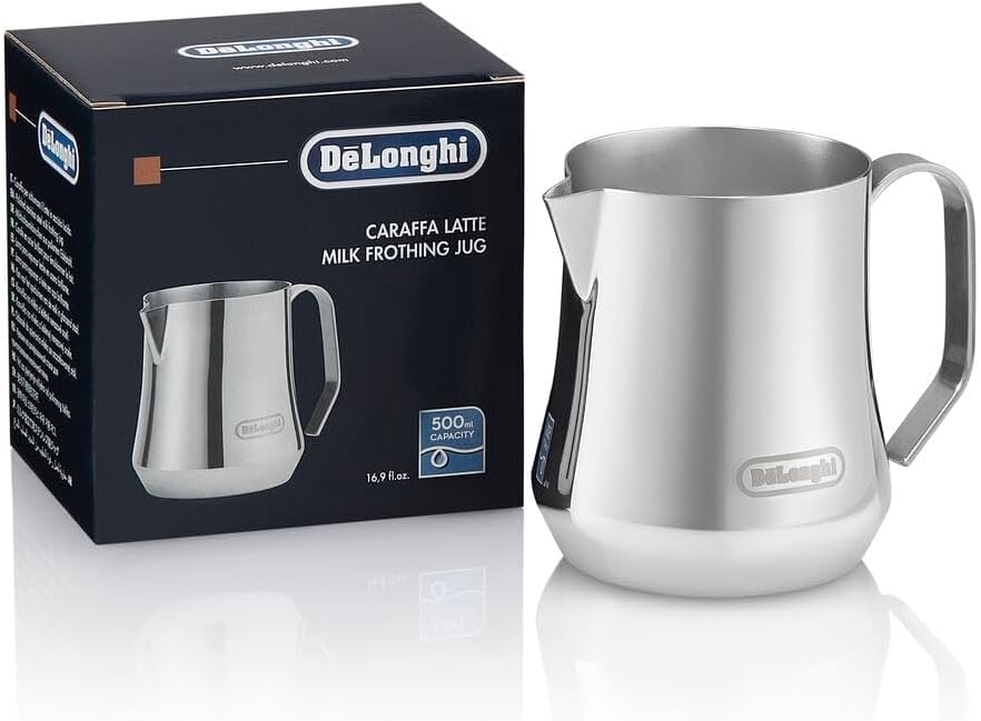 DELONGHI MILK FROTHING PITCHER, STAINLESS STEEL, 17 OZ - DLSC069