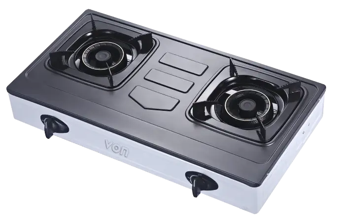 Von VCT2TRGY Table Top Dual Burner - Grey
