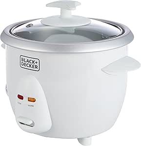 BLACK & DECKER 0.6 L/ 2.5 CUP RICE COOKER, WHITE - RC650-B5 