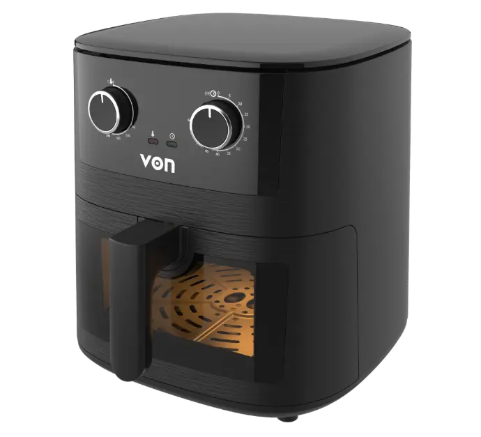 VON AIR FRYER VAF065MCK 6.5L. MANUAL,BLACK 