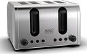 BLACK+DECKER ET444-B5 4 Slice Parallel Slot Toaster - Stainless Steel