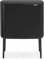 Brabantia Bo Touch Bin, 36 litre, Plastic Bucket, Matt Black