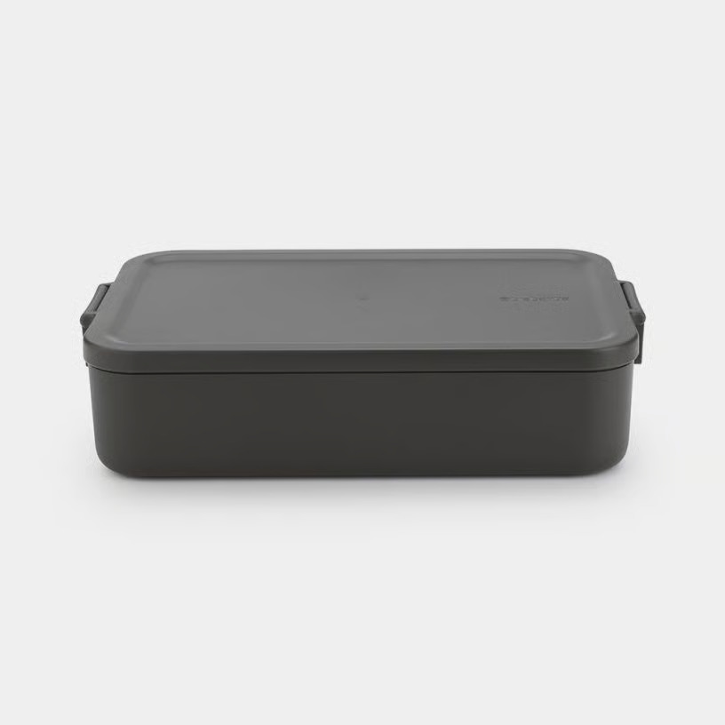 Brabantia Make & Take Lunch Box Bento, Large, Plastic, Dark Grey
