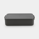 Brabantia Make & Take Lunch Box Bento, Large, Plastic, Dark Grey