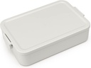 Brabantia Make & Take Lunch Box Bento, Large, Plastic, Light Grey